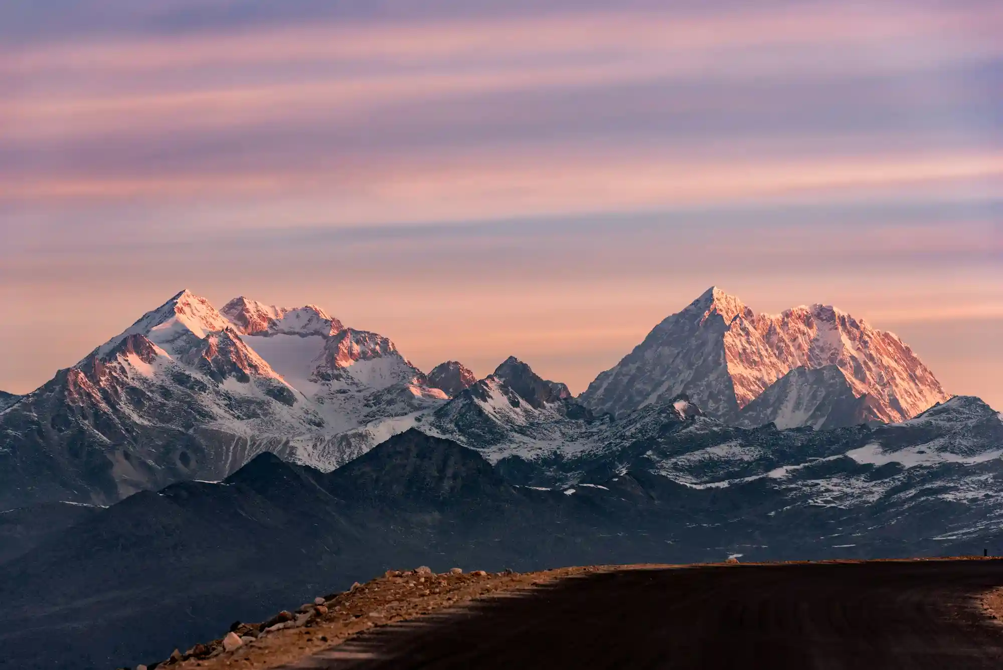 The ridged surface of himalayas